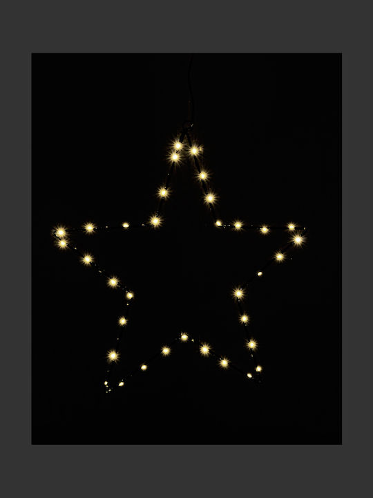 Bizzotto Plastic Illuminated Christmas Decorative Pendant Star 50x5x30cm
