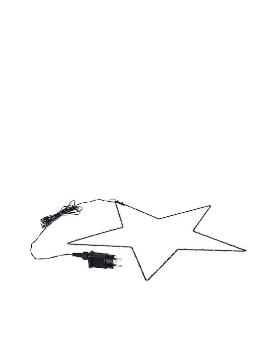 Bizzotto Plastic Illuminated Christmas Decorative Pendant Star 50x5x30cm