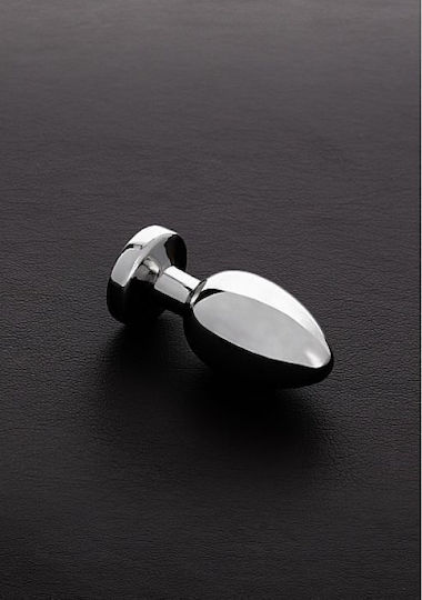 Triune Jeweled Dop Anal Mici Silver / Red 5.9cm