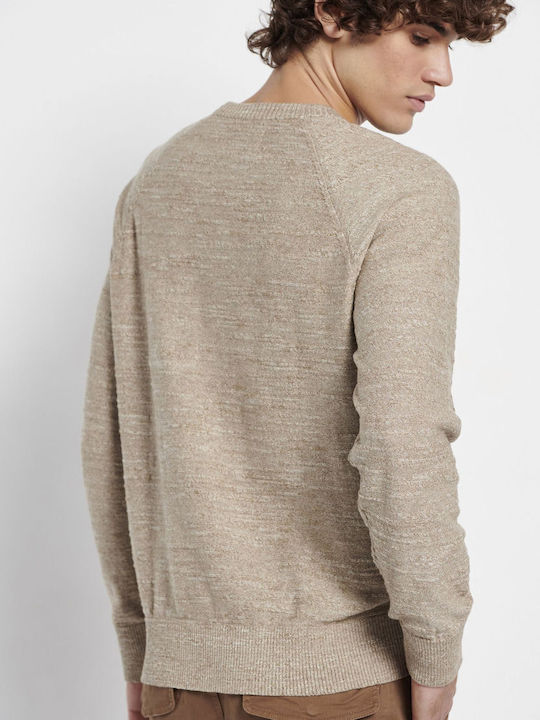 Funky Buddha Men's Long Sleeve Sweater Stone Grey Melange