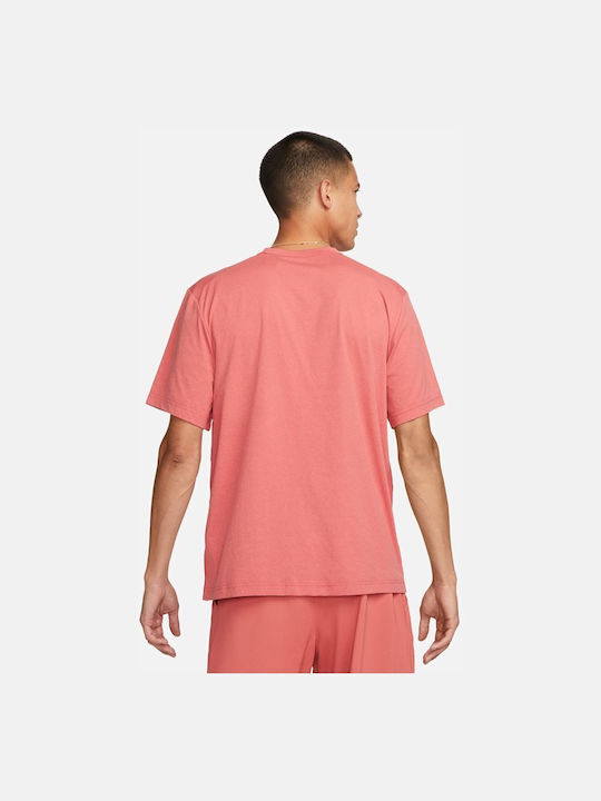 Nike UV Hyverse Bărbați T-shirt Sportiv cu Mânecă Scurtă Dri-Fit Maroon