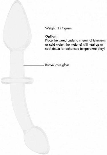 Shots Chrystalino Doubler Dildo din sticlă Alb 17cm