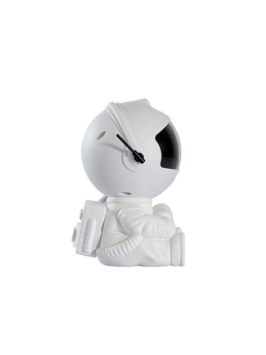 Led Περιστρεφόμενο Παιδικό Φωτιστικό Projector Astronaut με Προβολή Αστεριών Λευκό