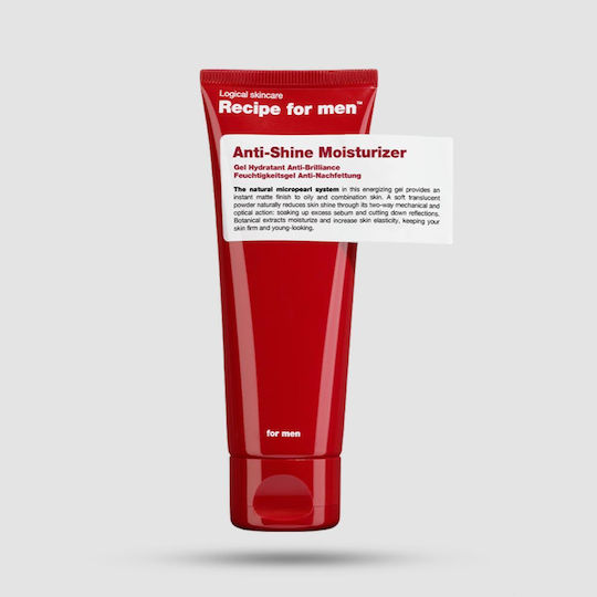 Recipe For Men Anti-Shine Moisturiser Men's Cream Face 75ml