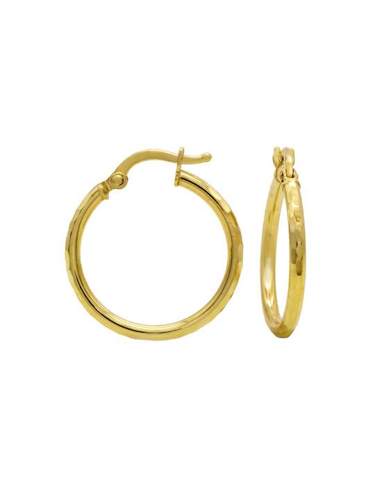 Savvas Design Earrings Hoops made of Gold 14K