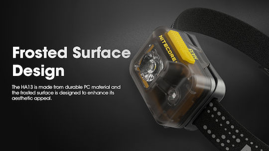 NiteCore Rechargeable Headlamp LED IPX6 with Maximum Brightness 350lm HA13 Black