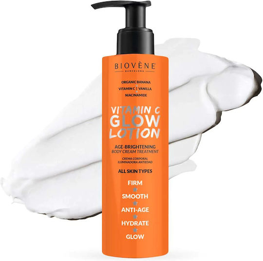 Biovene Vitamin C Glow Хидратиращ Лосион за Тяло против Петна с Аромат Ванилия за Всички Кожи 200ml