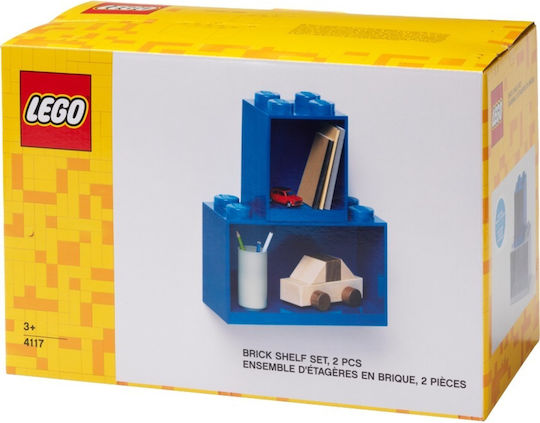 Kids Shelf Wall Mount Blue 21.1x21.1x31.8cm
