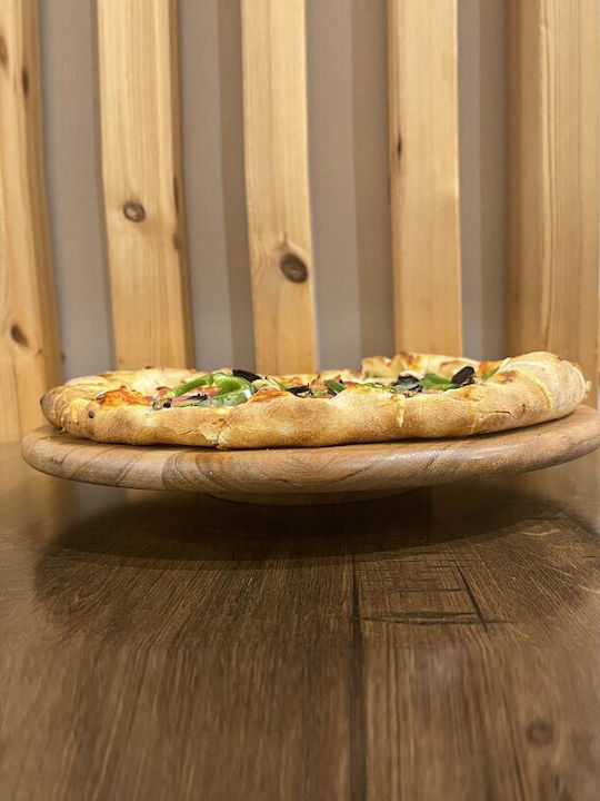 Nakaro Wood Πλατώ Σερβιρίσματος Περιστρεφόμενο Ξύλινο 35x35x4εκ.