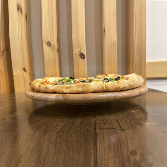 Nakaro Wood Πλατώ Σερβιρίσματος Περιστρεφόμενο Ξύλινο 35x35x4εκ.