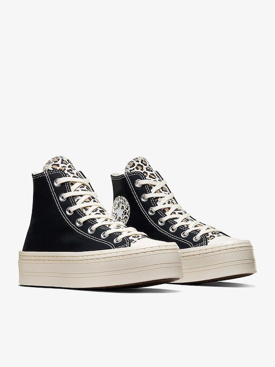 Chuck Taylor All Star Modern Lift Flatforms Tip Botine Negre