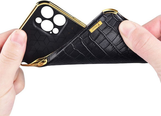 Crocodile Umschlag Rückseite Silikon Schwarz (Realme C51)