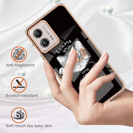Electroplating Back Cover Σιλικόνης Μπεζ (Moto G53)