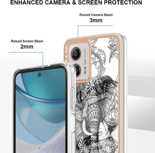 Electroplating Back Cover Σιλικόνης Γκρι (Moto G53)