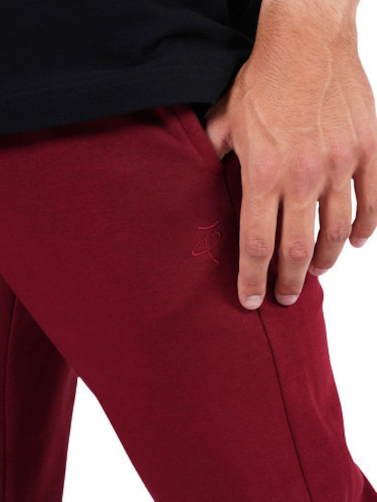 Sweatpants with Elastic Burgundy