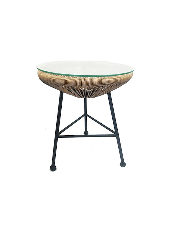 Tisch für kleine Außenbereiche Stabil Brabant Gelb 44x44x42.5cm