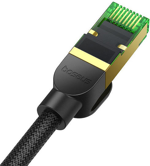 Baseus Директно Свързване На Мед Кат.8 (40Gbps) Мрежов Кабел Ethernet 2м Черен