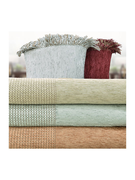 Lino Home Throws & Couch Blankets Sofa Throw Jacquard 180x250cm Salmon
