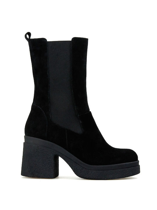 Silia D Women's Suede Chelsea Boots Black