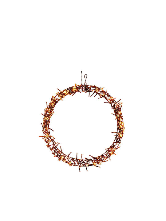 Christmas Lighted Decorative Wreath Electric Powered 58cm