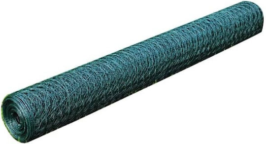 vidaXL Wire Fencing Galvanized with PVC Coating Green 0.75x25m