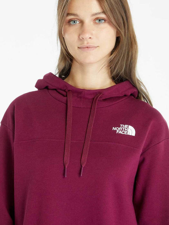 Zumu Rochie Sport Mini Mânecă Lungă Cu Glugă Roșu