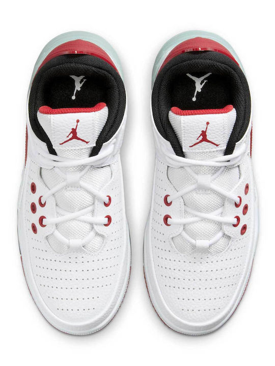 Max Aura 5 Kids Sports Shoes Basketball with Laces White