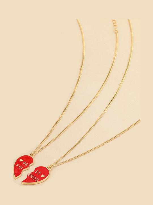 Tatu Moyo Kinderhalskette Herz aus Gold mit Kette SJ2308143629107356