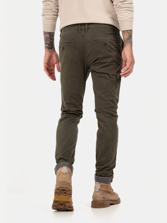 Camel Active Herrenhose Chino Elastisch in Slim Passform Khaki