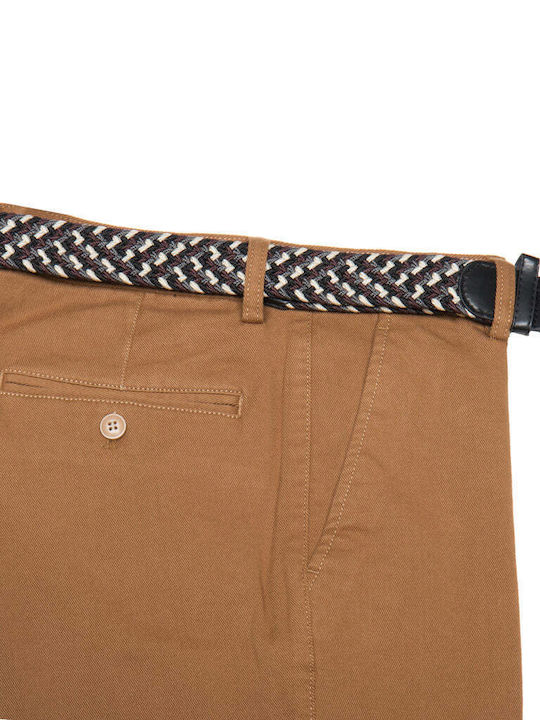 Men's Trousers Chinos Elastic Brown