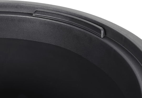 vidaXL Γλάστρα Πλαστική Ανθρακί με Πιάτο 29.5x52εκ.