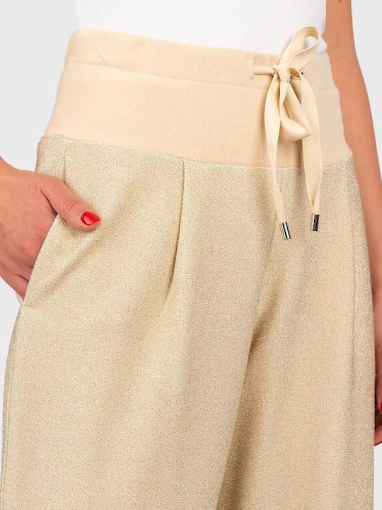 Hero Femei Din material textil Pantaloni Aurie