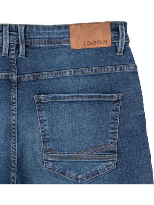 Men's Jeans Pants Elastic with Skinny Application Blue