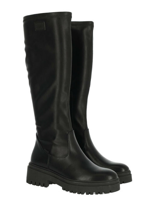 Mexx Synthetic Leather Women's Boots Black