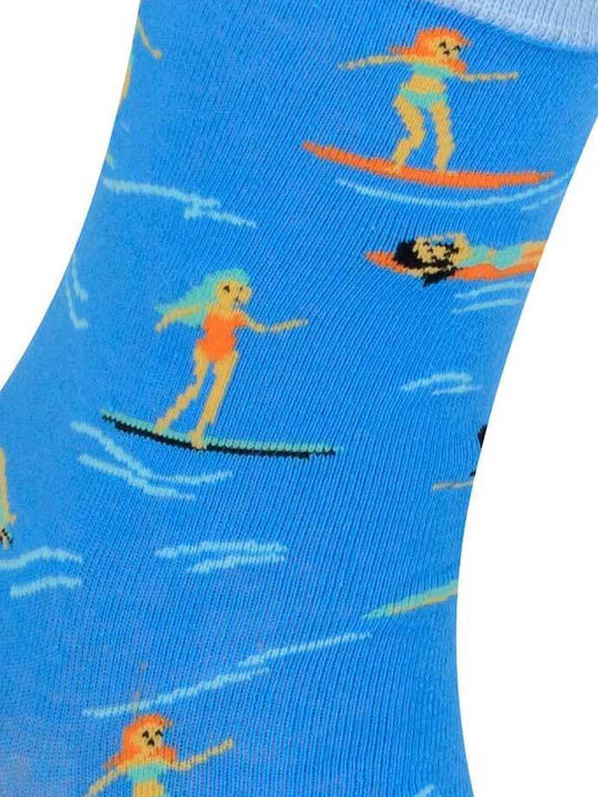 Crazy Socks Femei Șosete Albastre 1Pachet