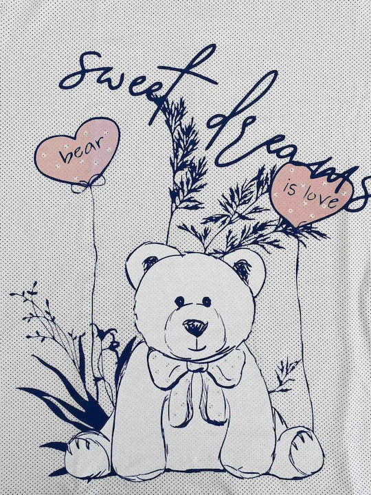 Kal-tsa Winter Damen Pyjama-Oberteil Weiß