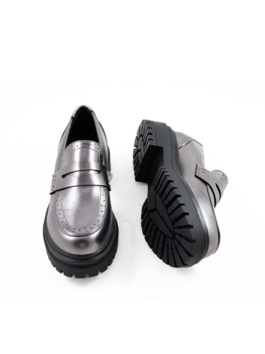 Γυναικεία Loafers σε Γκρι Χρώμα