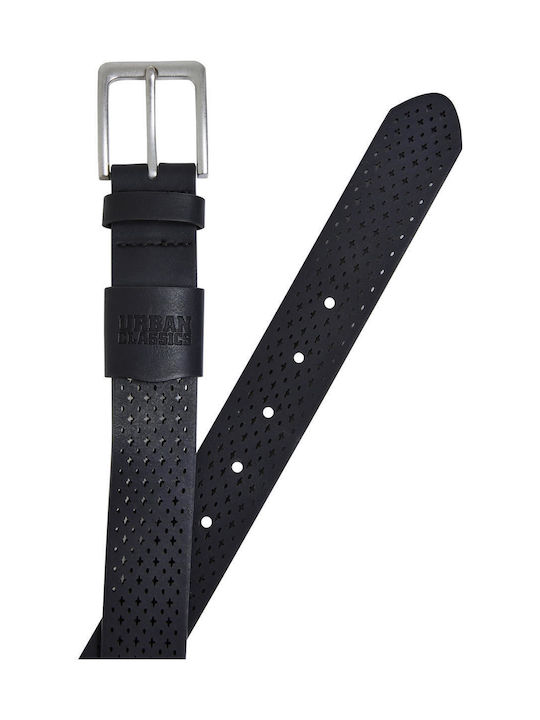 Urban Classics Men's Leather Belt Black