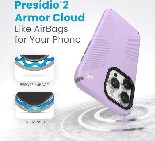 Speck Presidio2 Grip Spring Back Cover Plastic Violet (iPhone 15 Pro Max)
