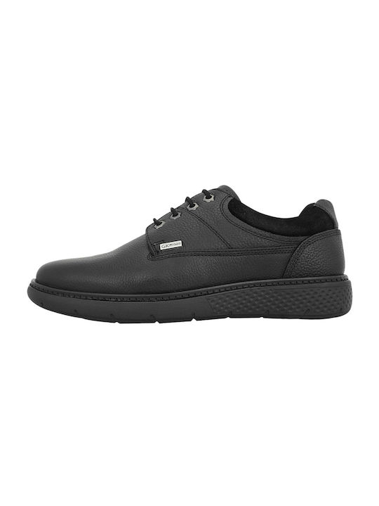 GK Uomo Men's Leather Casual Shoes Black