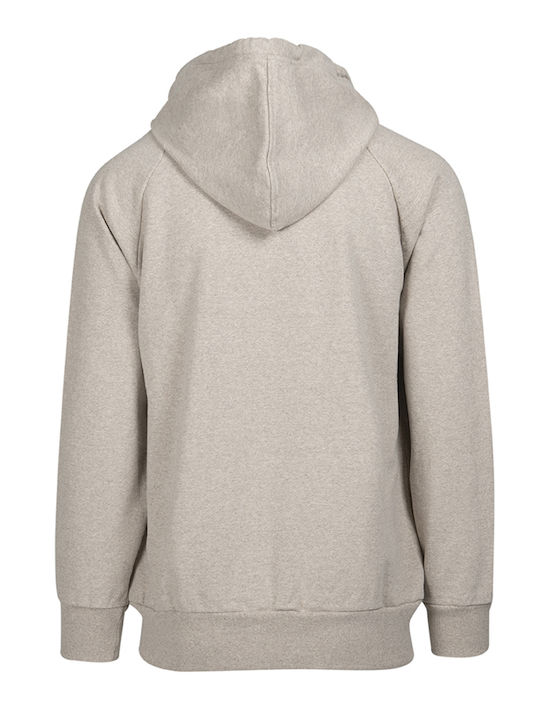 Crossley Men's Sweatshirt Jacket with Hood and Pockets Gray