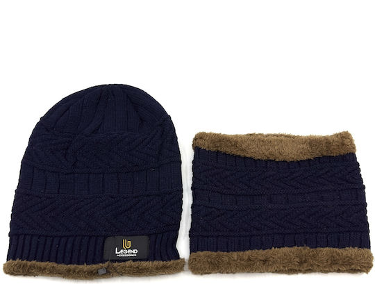 Knitted Beanie Cap Blue