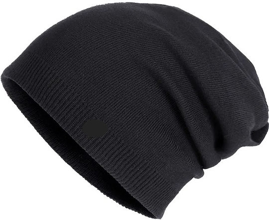 Beanie Ανδρικός Σκούφος Πλεκτός σε Μαύρο χρώμα
