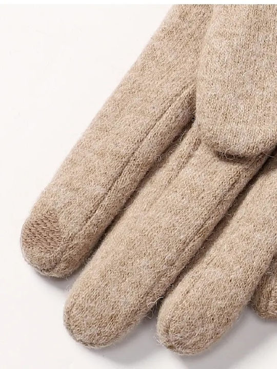 Women's Woolen Touch Gloves Beige
