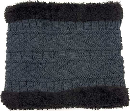 Männer Set mit Beanie Gestrickt in Gray Farbe