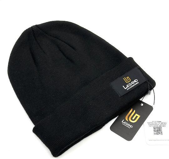 Beanie Ανδρικός Σκούφος Πλεκτός σε Μαύρο χρώμα