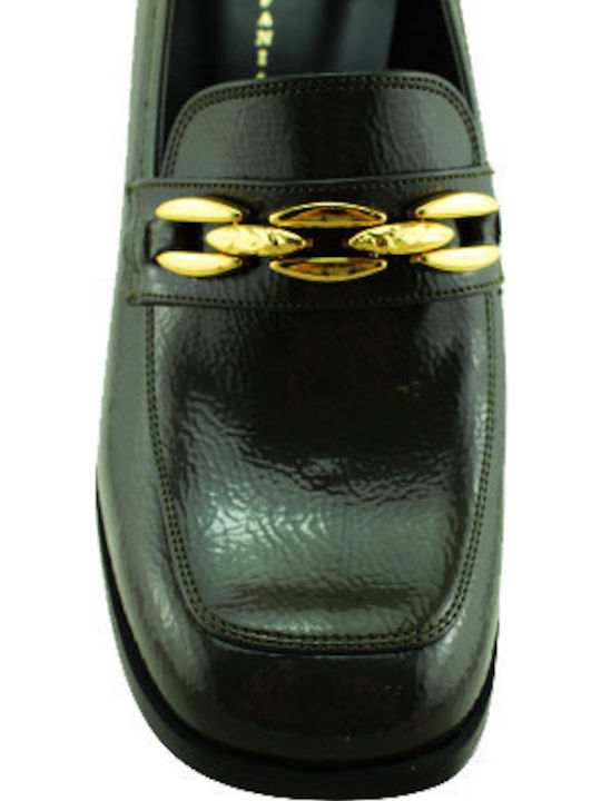 Patent Leather Khaki Heels