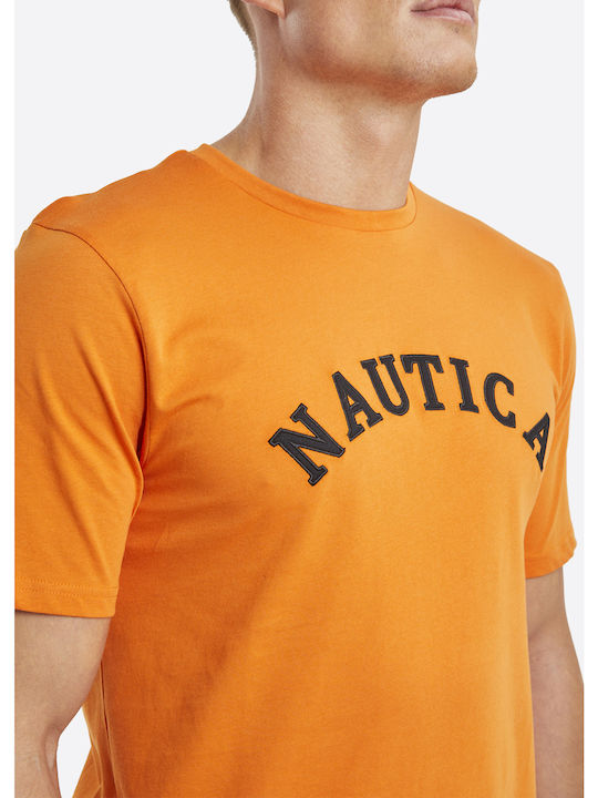 Nautica T-shirt Bărbătesc cu Mânecă Scurtă Portocaliu