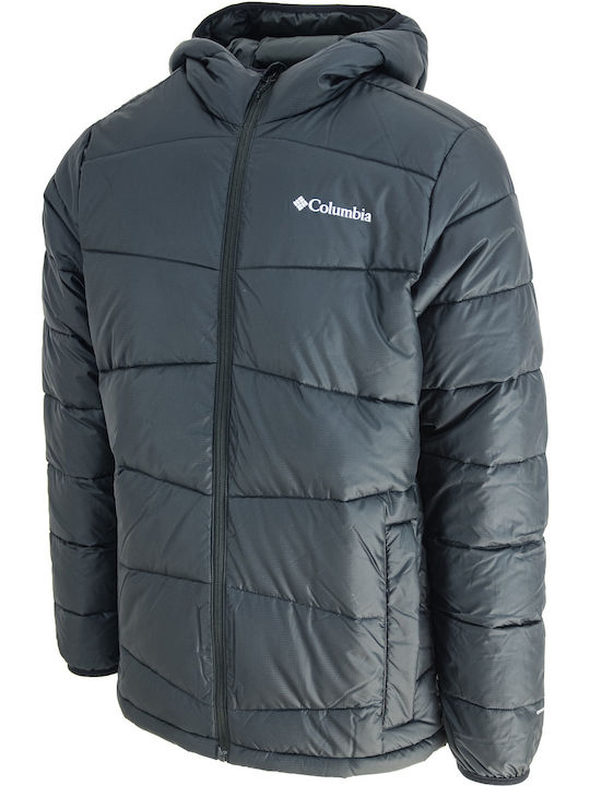 Columbia Herren Winter Jacke Lässig Wasserdicht Schwarz