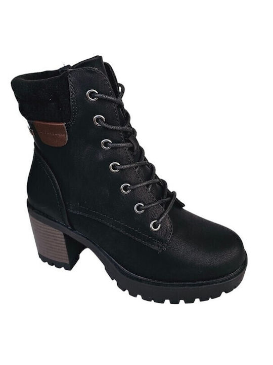 Women's Ankle Boots with Medium Heel Black